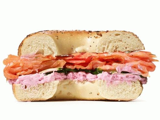 Bagel szendvics lazac, torma és krémsajt (27. sz.)