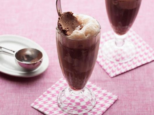 Fénykép Affogato csokoládé sörrel és fagylalttal