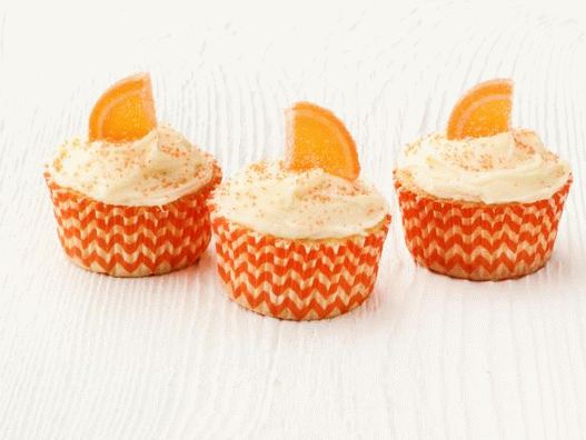 Fotó narancssárga cupcakes mázzal
