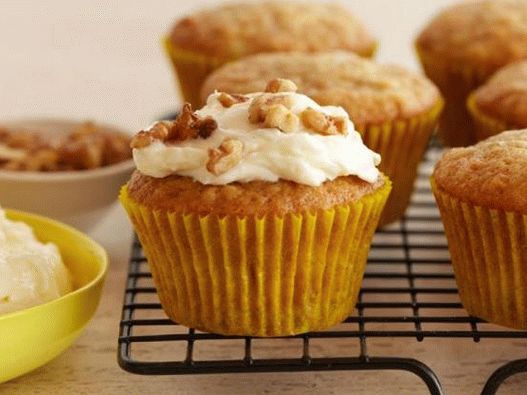 Fénykép banán muffinok sajtkrémmel