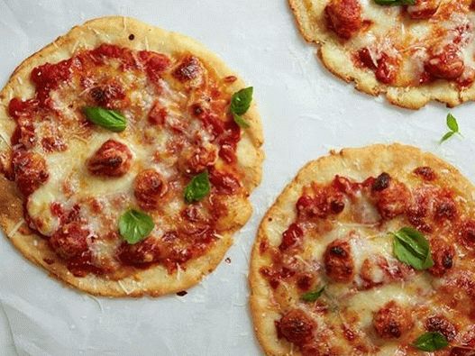 Fotó gluténmentes adagolt pizza pulyka húsgombóckal