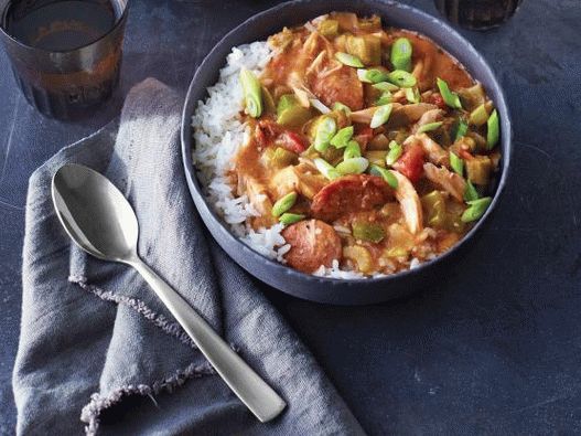Fotó gyors gumbo leves grillezett csirkével