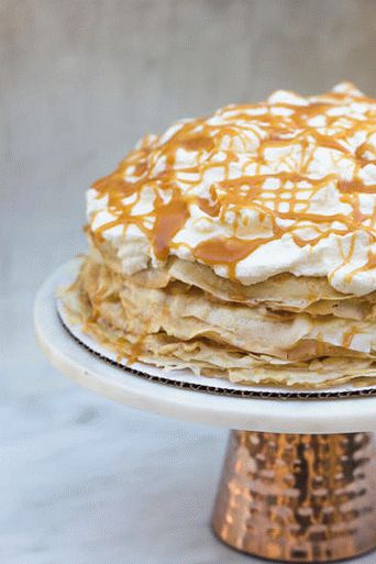 Fotó Palacsinta torta mascarpone, karamell és almás szósszal