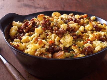 Fénykép Chorizo-ból kukoricás kenyérrel