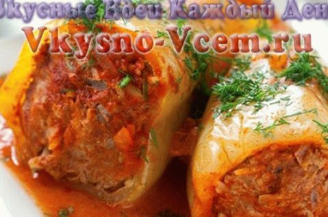 Télen töltött paprika gombával és rizzsel
