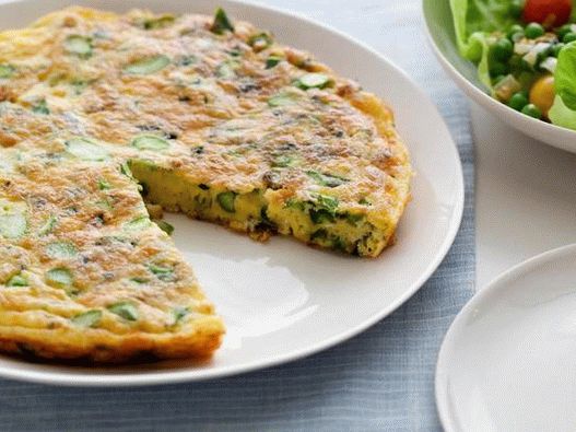 Fénykép Frittat sajtból és spárgaból