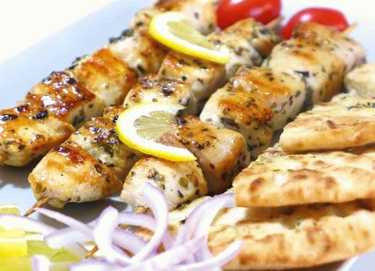 Fotó görög souvlaki egy tortillával