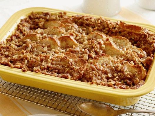 Fotó kenyér rakott dió öntettel