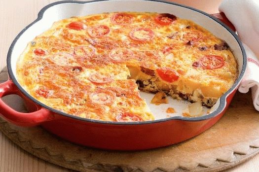 Fotó spanyol tortilla Chorizóval