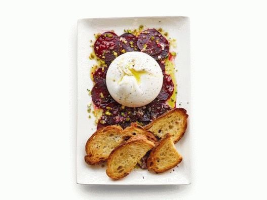 Fotó cékla carpaccio burrata sajttal