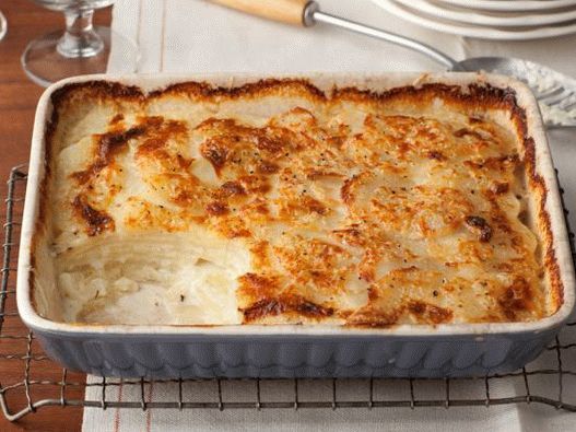 Fotóburgonya gratin sajttal