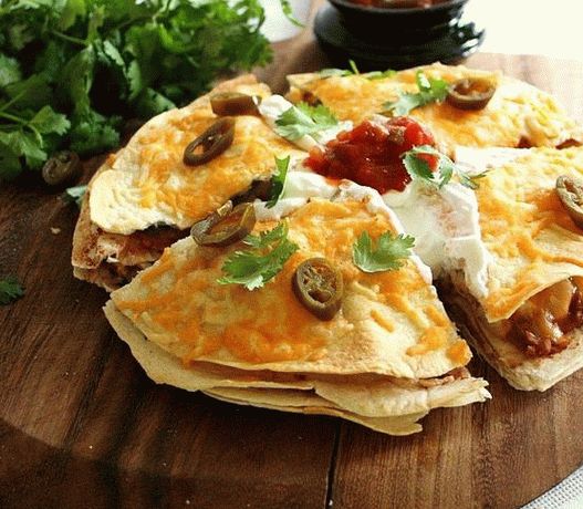 Fénykép Quesadilla csirkével és paprikával
