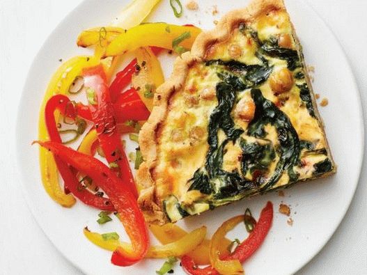 Fénykép Quiche spenót, csicseriborsó és paprika