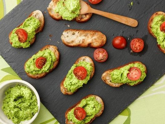 Photo Crostini borsó pestoval