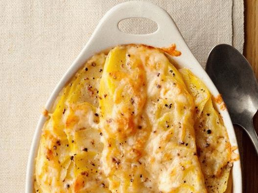 Burgonya gratin sajttal és krémmel