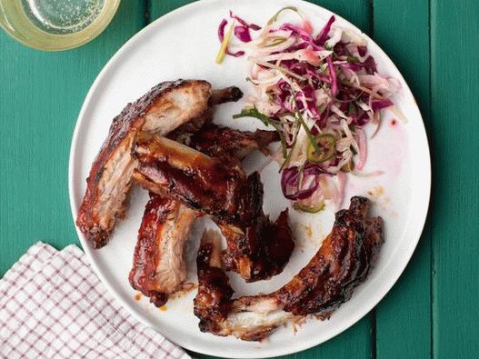 Sertésborda a sütőben grillkávé szósszal