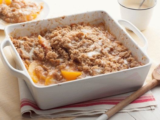 Őszibarack ropogós krémes juhar öntettel Őszibarack ropogós krémes juhar öntettel