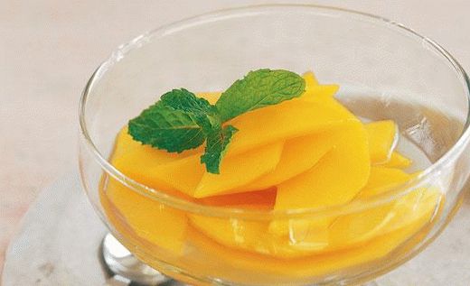 Fénykép Mango-ból gyömbérszirup-szirupmal