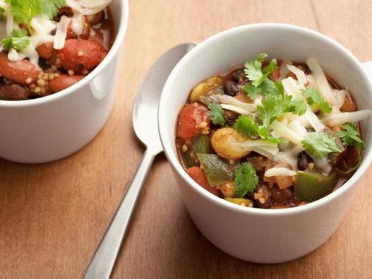 Fotó ételek - Vegetáriánus chili lassú tűzhelyen