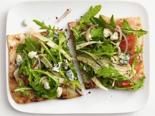 Fotó az ételről - Pizza pita kenyér sonkával és sült saláta kitûnõ