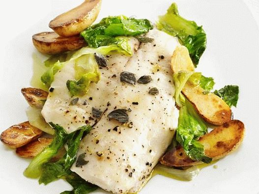 Az étel fotója - Tilapia eszcariol salátával és citrompaprika olajjal