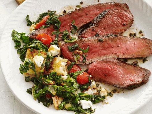 Rántott steak mangoldsalátával