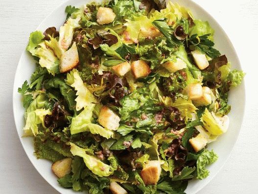 Fotó Escariol saláta fokhagymás és szardella öntettel