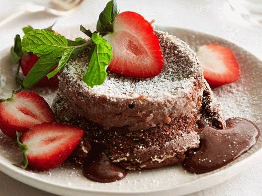 Fotócsokoládé fondant bogyókkal