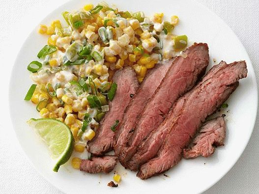 Fotó Steak chili paprikával és krémes kukoricával