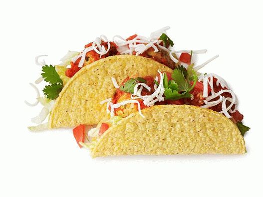 Fénykép Tacos-ból csirke húsgombóccal és paprikával