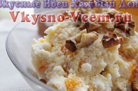 Húsvéti túró dióval és szárított barackokkal