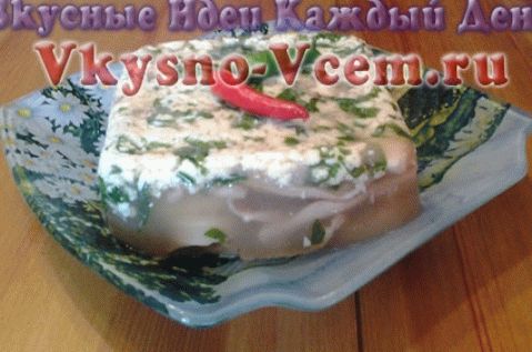 Tintahal hideg előétel. Jellied
