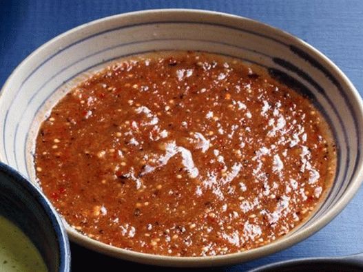 Az étel fényképe - Zöldség Physalis salsa chipotle paprikával