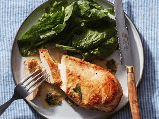 Fotós sült csirkemell gyógynövényekben és gyömbérmártással